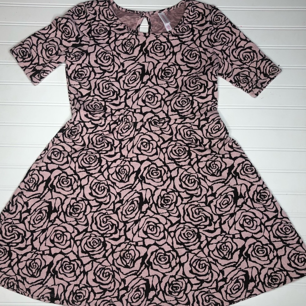 Blush and Black dress for kids.